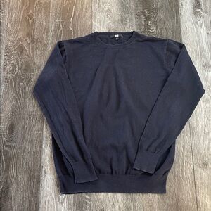 Uniqlo Women Navy Cotton Crewneck Sweater